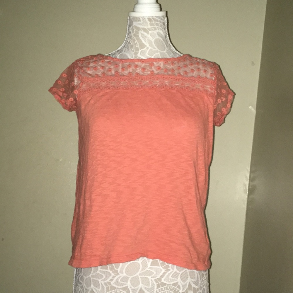 Partially sheer shirt